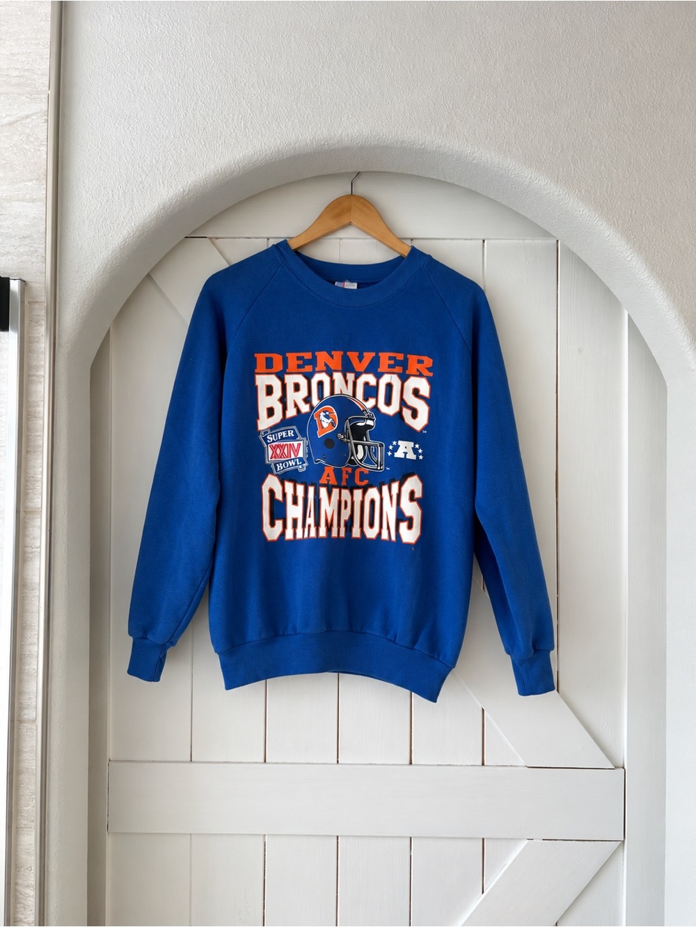 Vintage Denver Broncos Super Bowl XXIV AFC Champions Crewneck | Size L